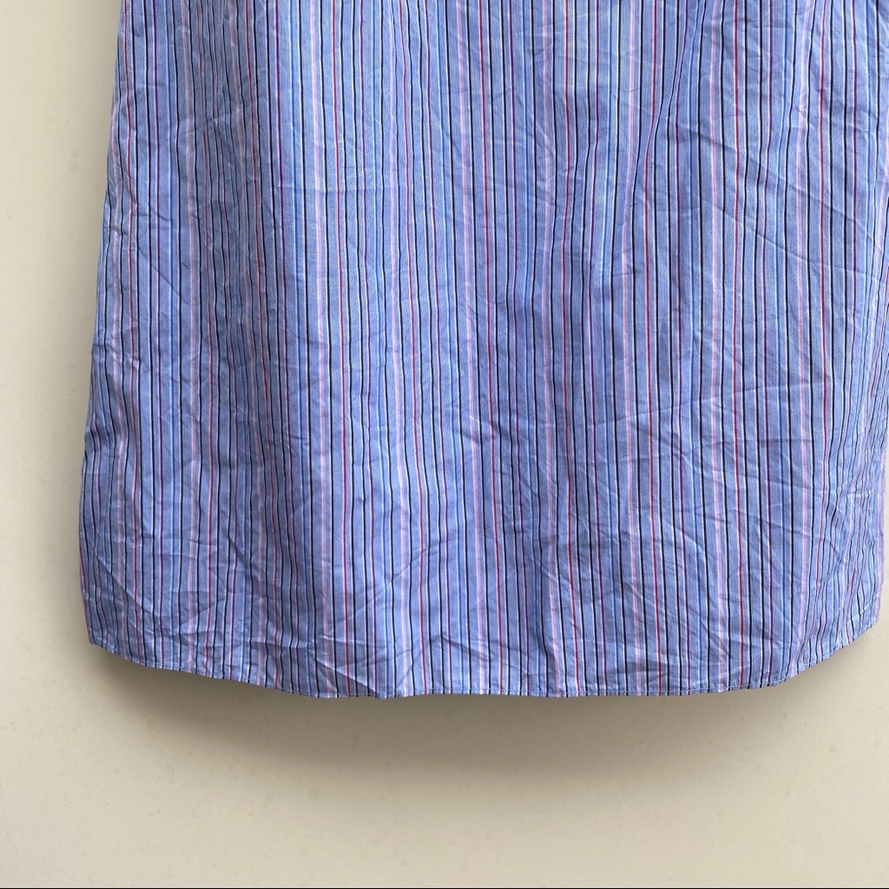 Parker | Stripe One Shoulder Ruffle Dress M - Picture 6 of 10